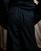 "COMME des GARCONS" Ruffle & tulle asymmetrical docking sarouel slacks