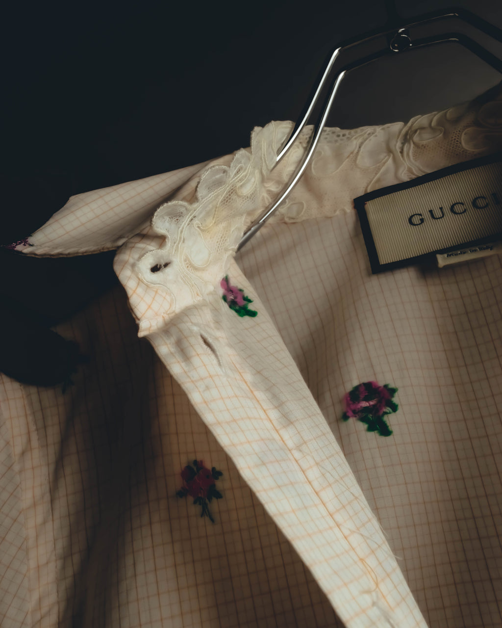 "GUCCI" 2010's-20's Romantic embroidered lace blouse