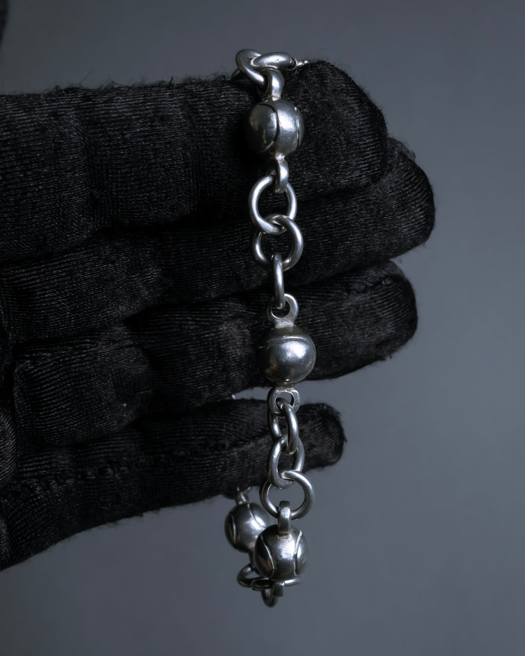 "GUCCI" Tennis racket motif silver bracelet