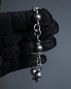 "GUCCI" Tennis racket motif silver bracelet