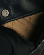 “Salvatore Ferragamo“ 2000’s Wood Gancini leather shoulder bag