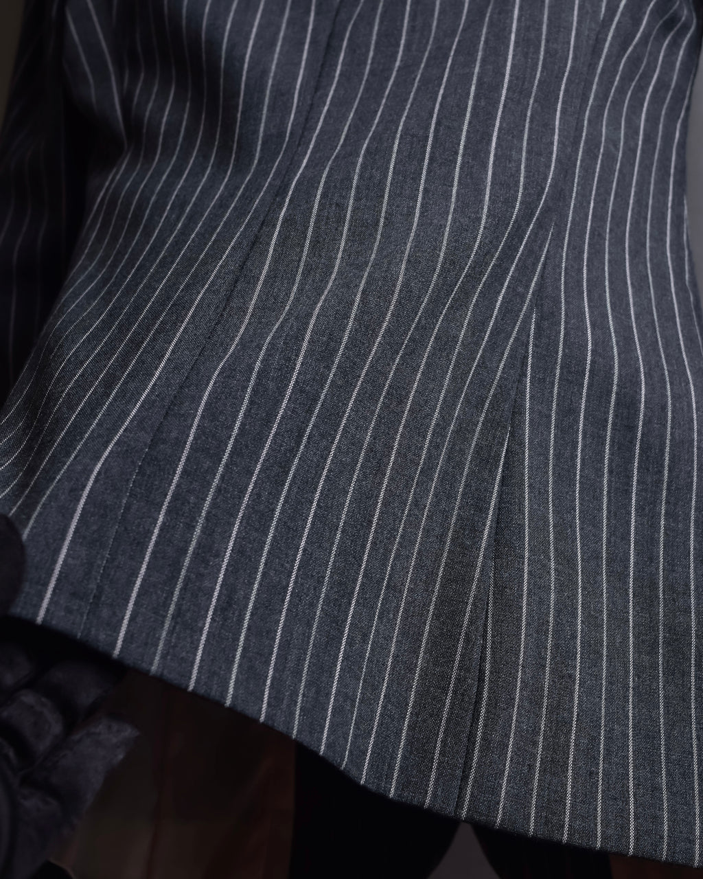 "Dolce & Gabbana" White striped shaped tailored jacket