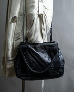 “Balenciaga”  navy cavas xs hand bag