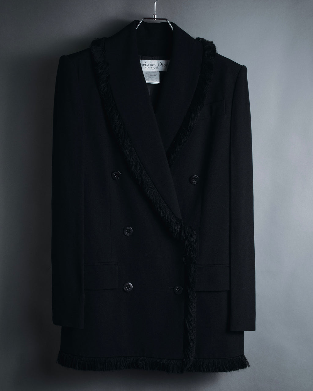 –SPECIAL– "Christian Dior"
98SS fringed peak lapel double breasted jacket