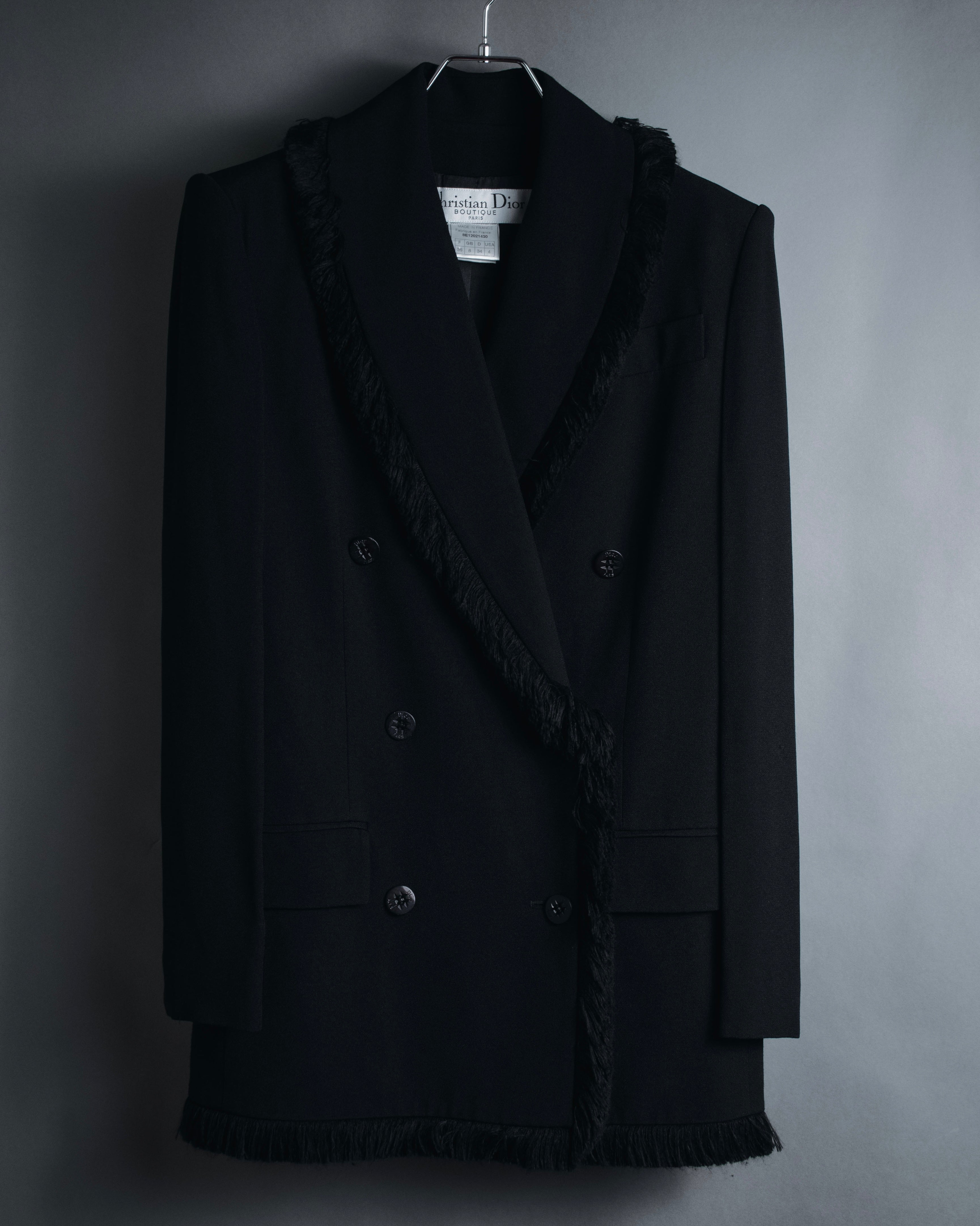 –SPECIAL– "Christian Dior"
98SS fringed peak lapel double breasted jacket