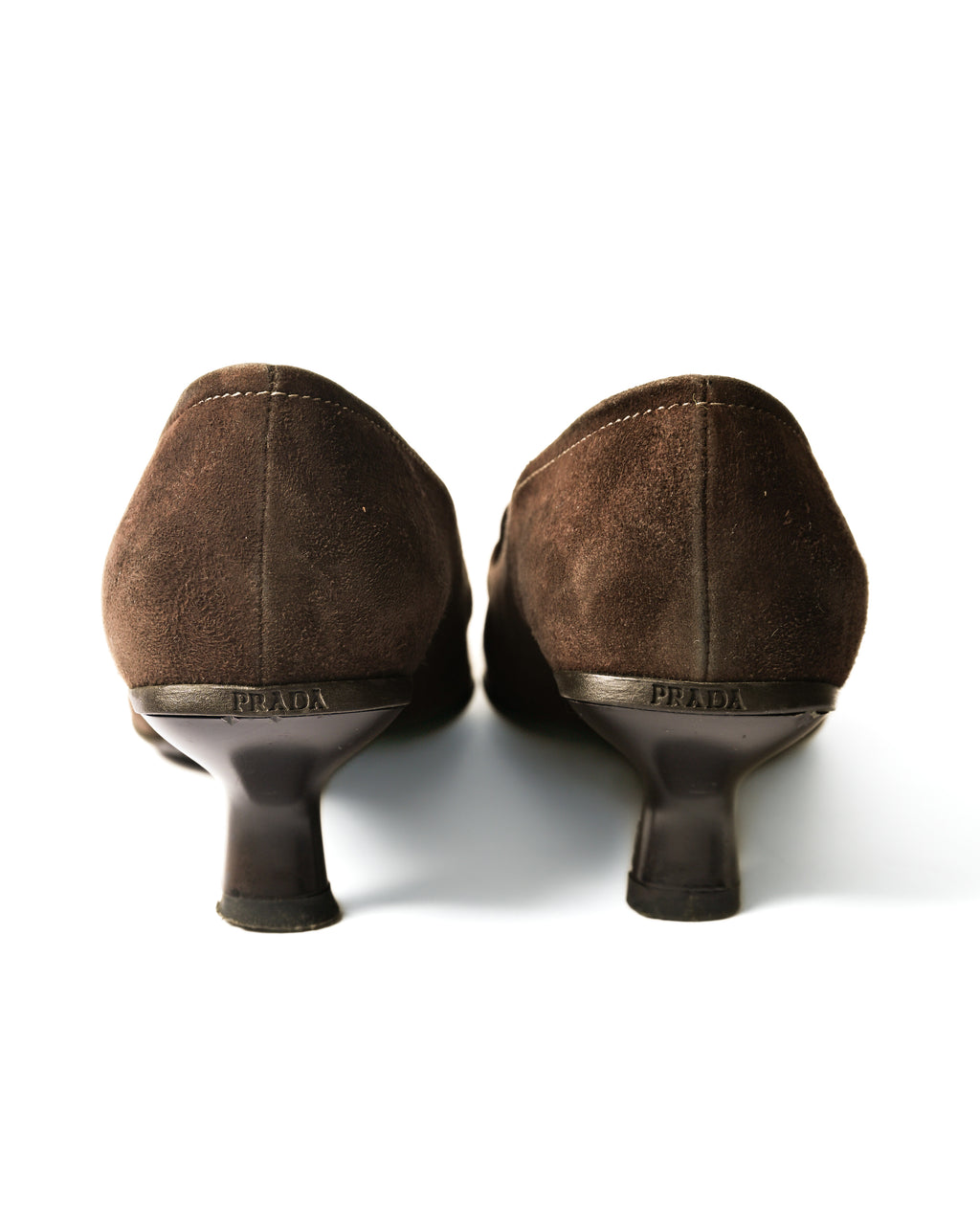 PRADA/ Brown Suede Leather Classic Pumps Heels