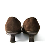 PRADA/ Brown Suede Leather Classic Pumps Heels