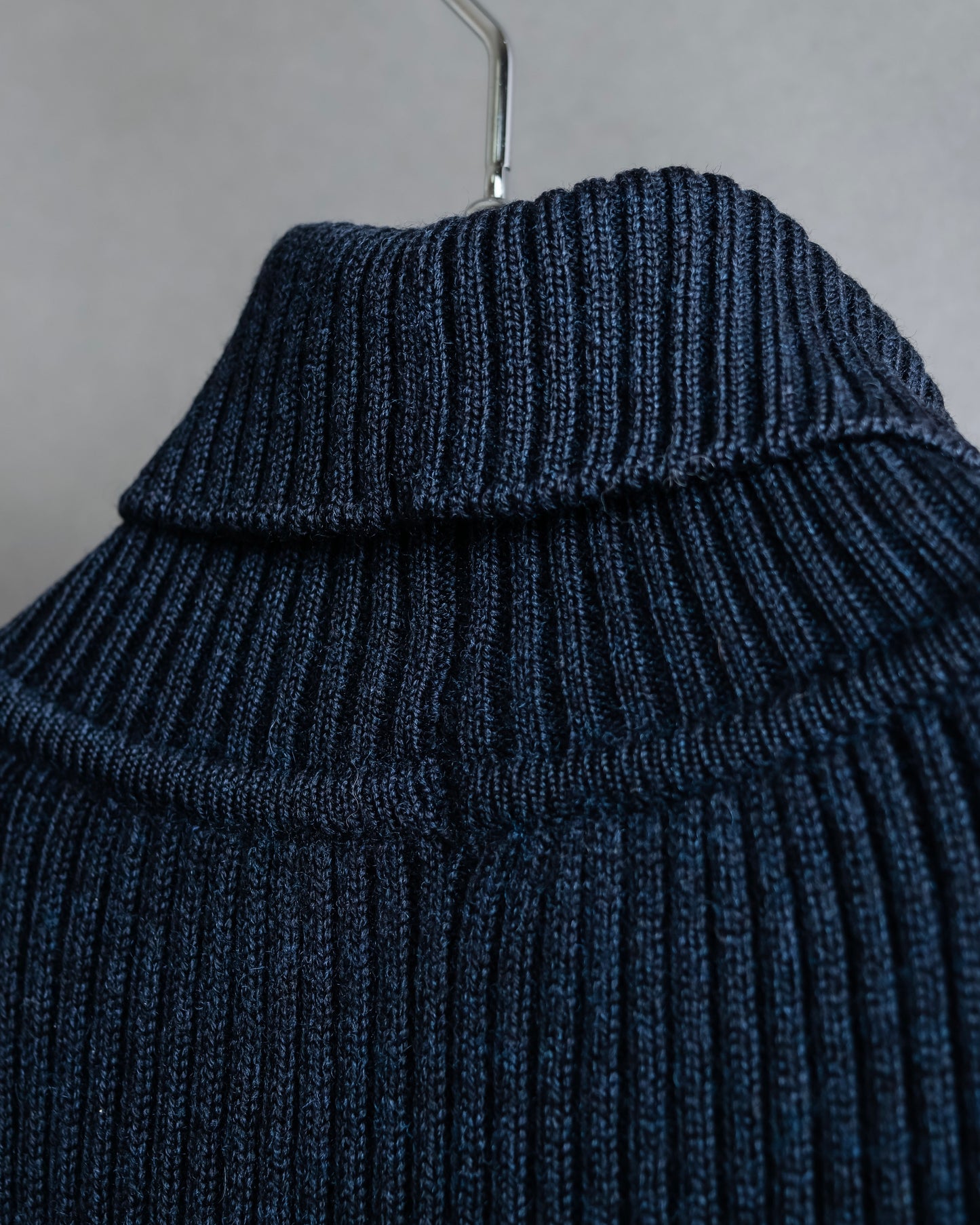 "GUCCI" Ribbed turtleneck fleece wool knit