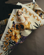 "CELINE" 90's-00's Floral printed cotton scarf