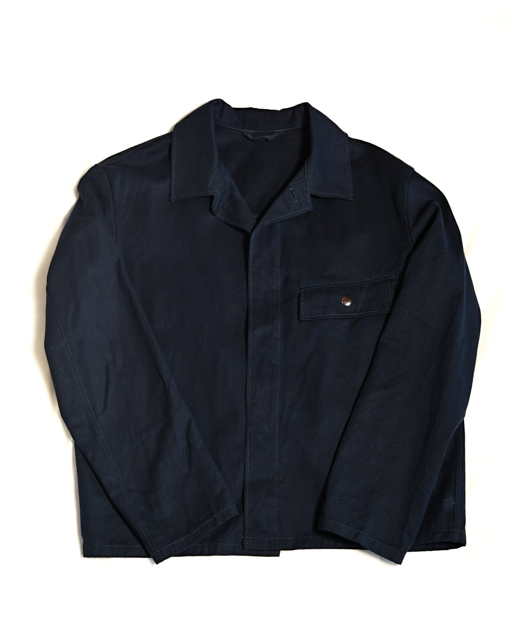 VINTAGE
/ Box Silhouette Cotton Jacket Navy