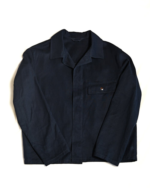 VINTAGE
/ Box Silhouette Cotton Jacket Navy