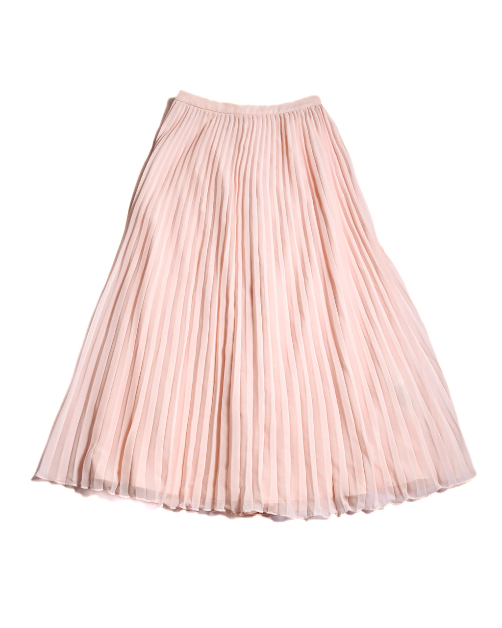 Self-Portrait/ Romantic Chiffon Pleated Skirt Pale Pink