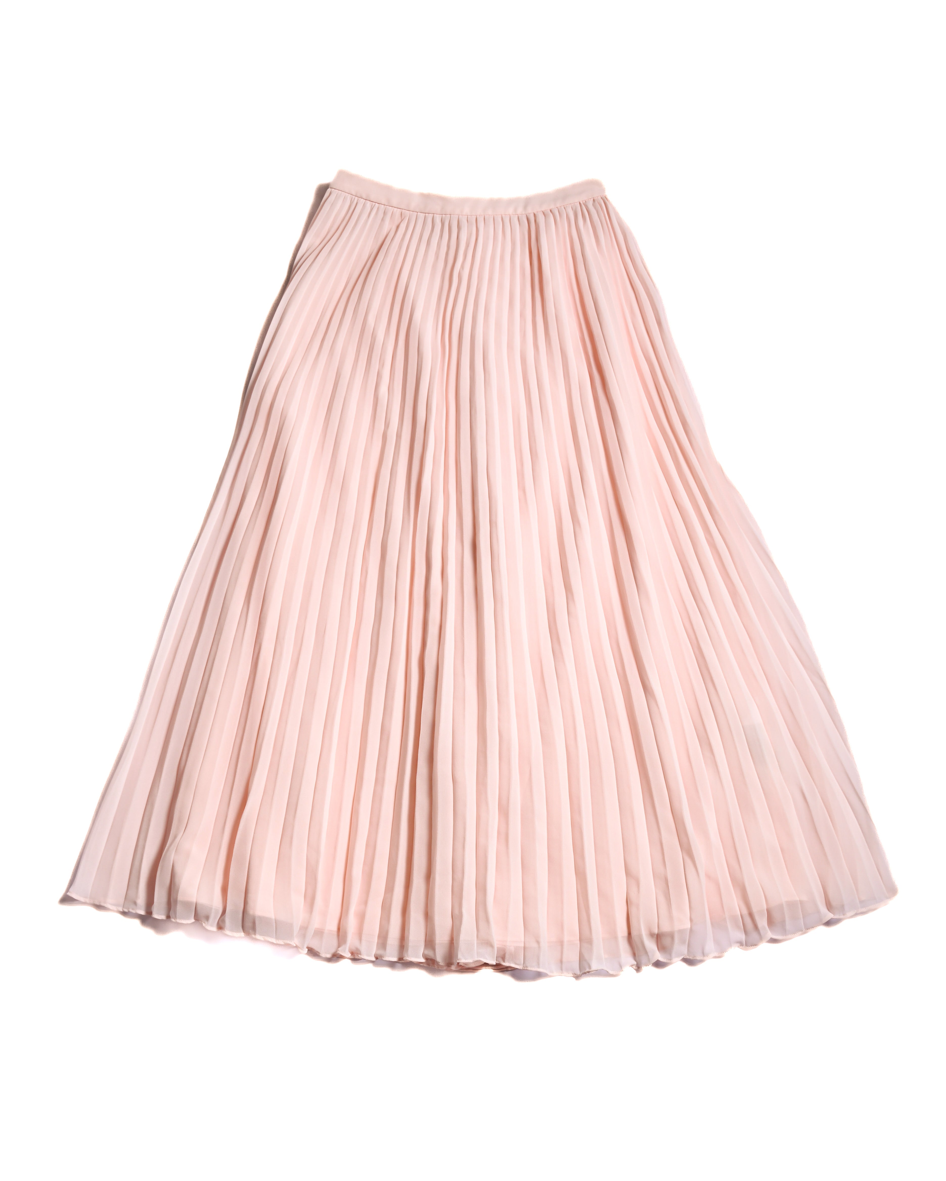Self-Portrait/ Romantic Chiffon Pleated Skirt Pale Pink