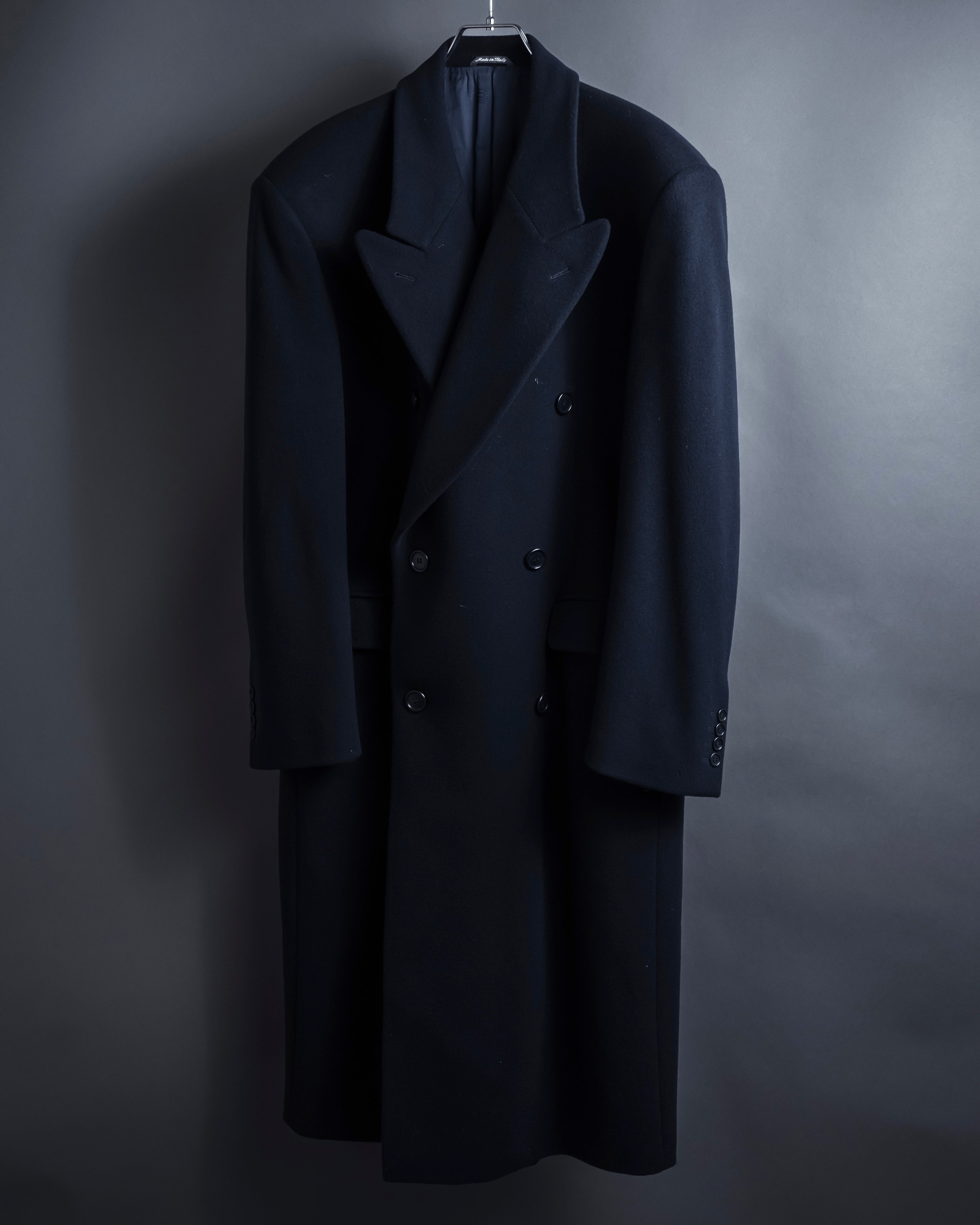 "STUDIO 0001 BY FERRE" Structured silhouette super long chester coat