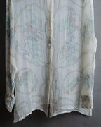 "HERMES" Margiela period abstract pattern shirt