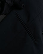 "LOUIS VUITTON" Leather tape cross knit detail vest