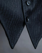 "DOLCE & GABBANA" Pattern switching peak lapel gilet