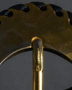 "Salvatore Ferragamo" Signature sculptural buckle suede leather belt