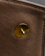 "HERMES" 70's Diamond stitched envelope leather bag