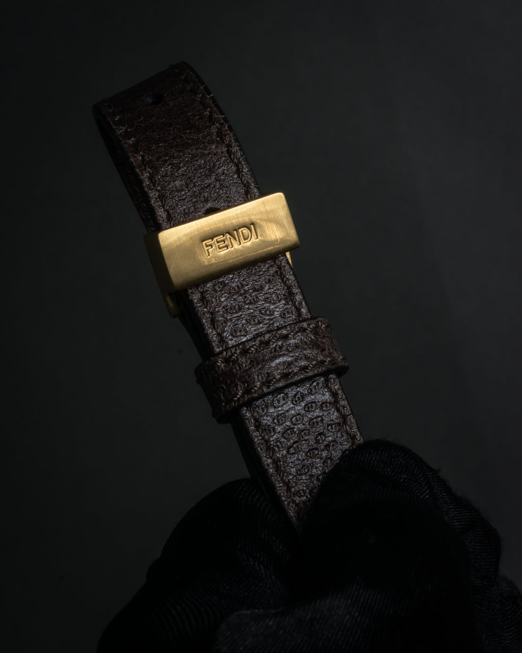 “FENDI” 2010’s Architectural grained leather 3Jours bag