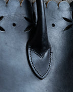 "tricot COMME des GARCONS" Floral pattern punching design tote bag