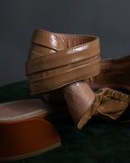 "Dior" Cutting design patent leather pointed toe pumps