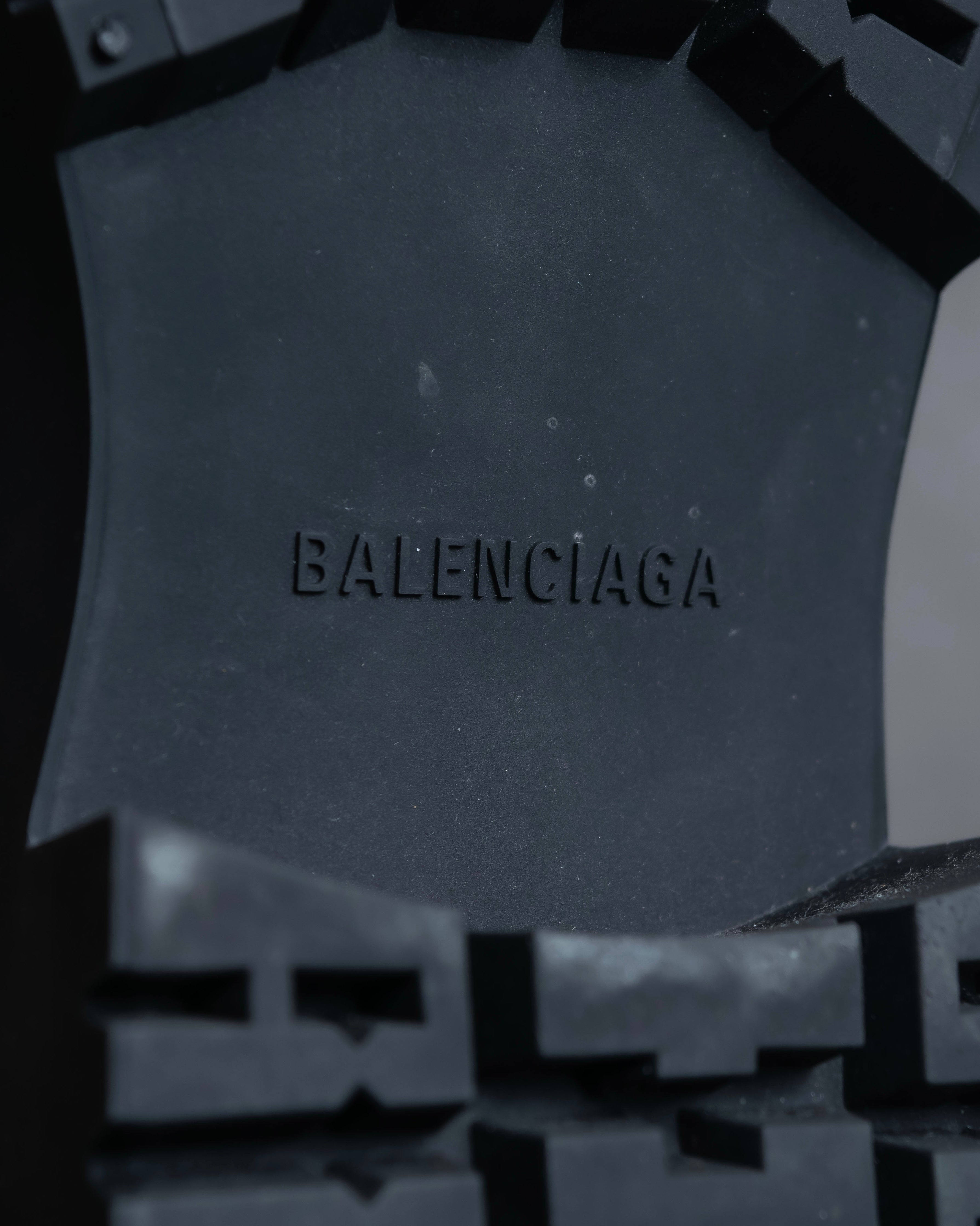 "BALENCIAGA" Rubber black trooper boots