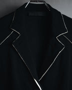 "Donna Karan" Contrast piped tailored jacket