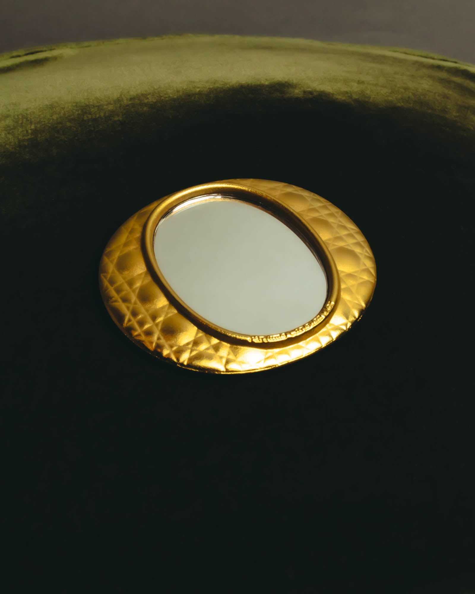 "Christian Dior" Gold cannage compact mirror