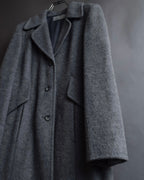 "BALENCIAGA" Alpaca blend maxi length shaped chester coat