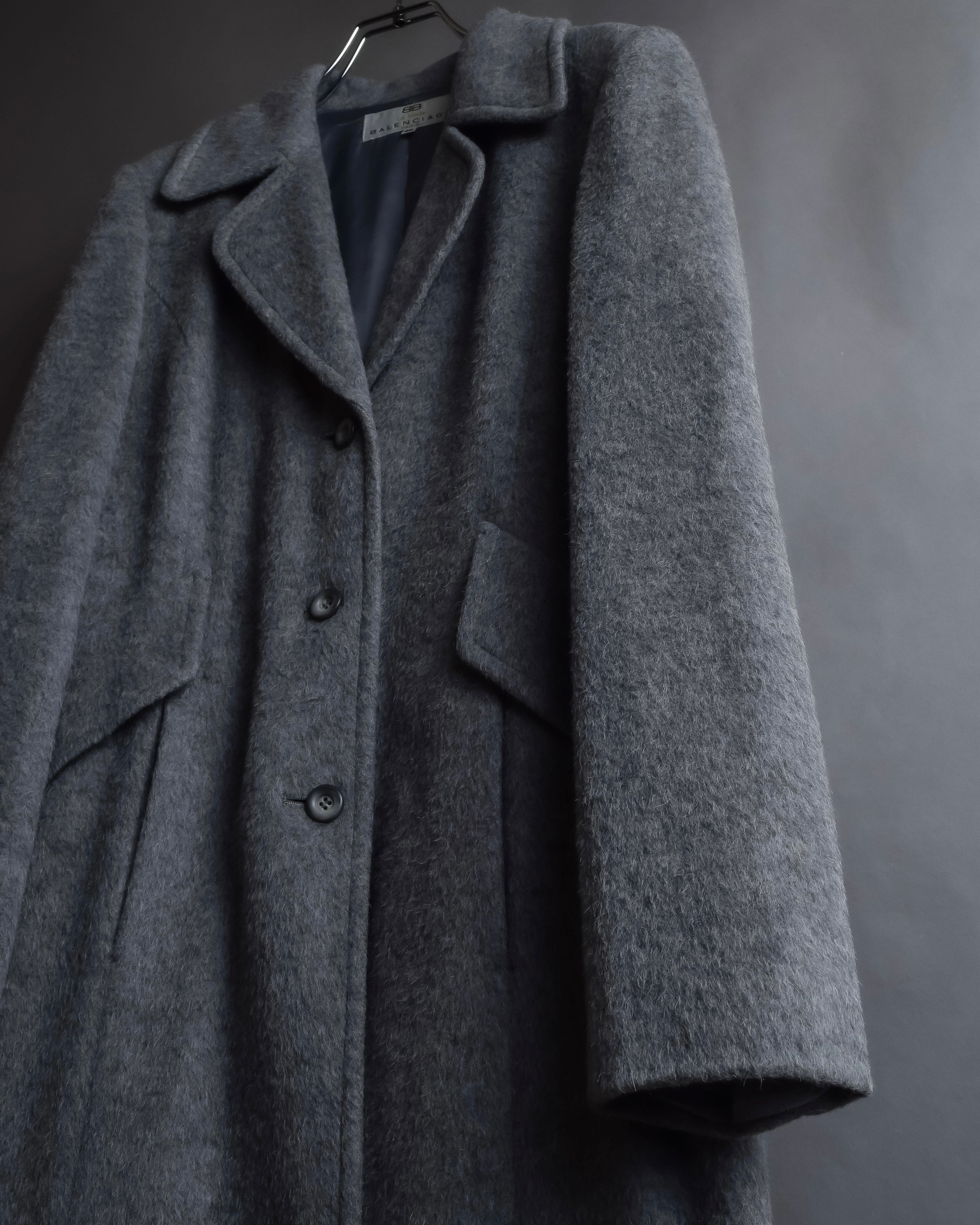 "BALENCIAGA" Alpaca blend maxi length shaped chester coat