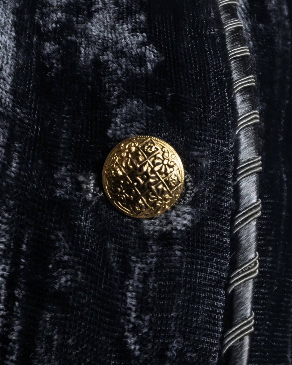 -SPECIAL- "CHANEL" 90's-00's Crushed velvet long dress