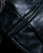 "M. JULIAN" High quality leather single riders blouson