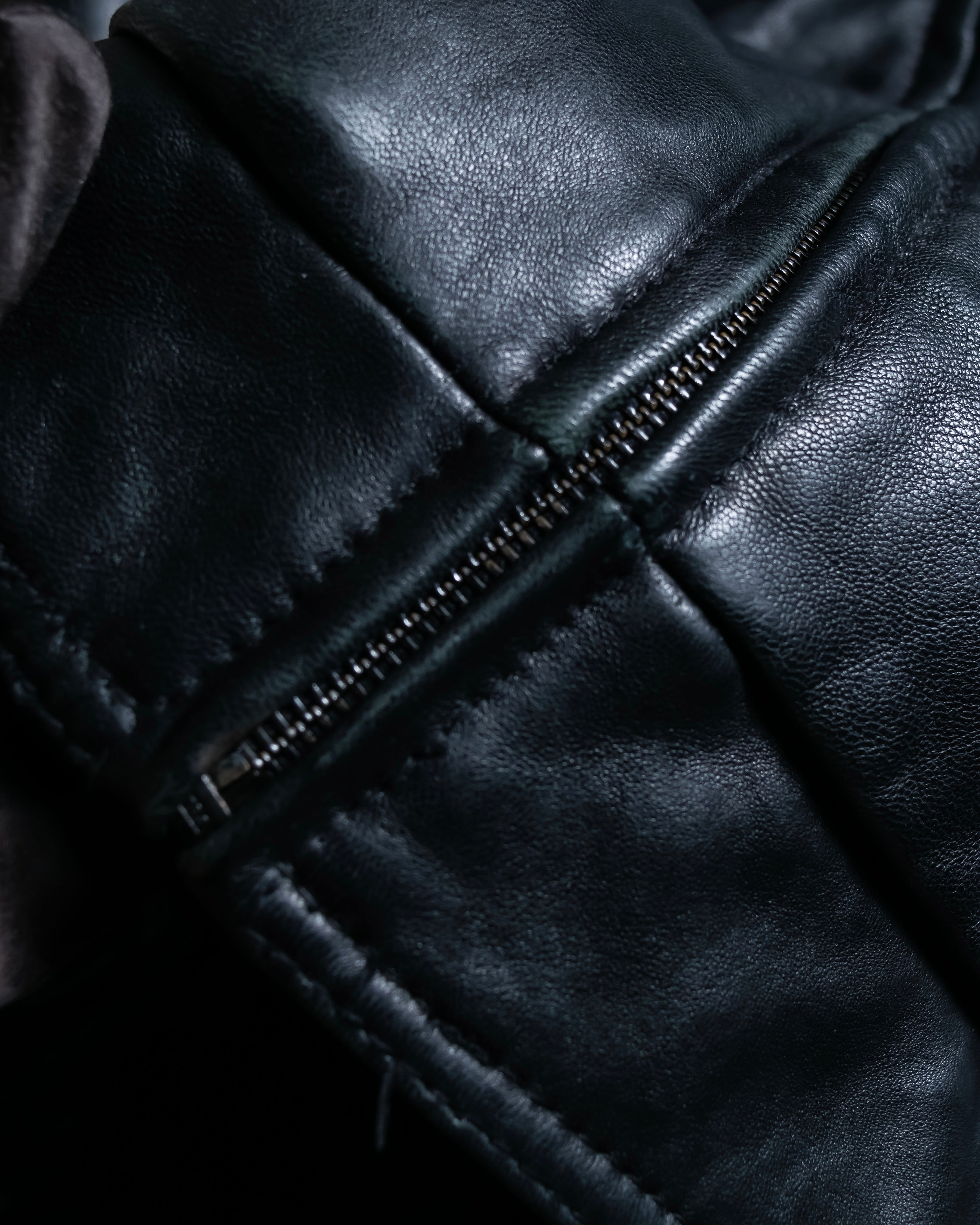 "M. JULIAN" High quality leather single riders blouson