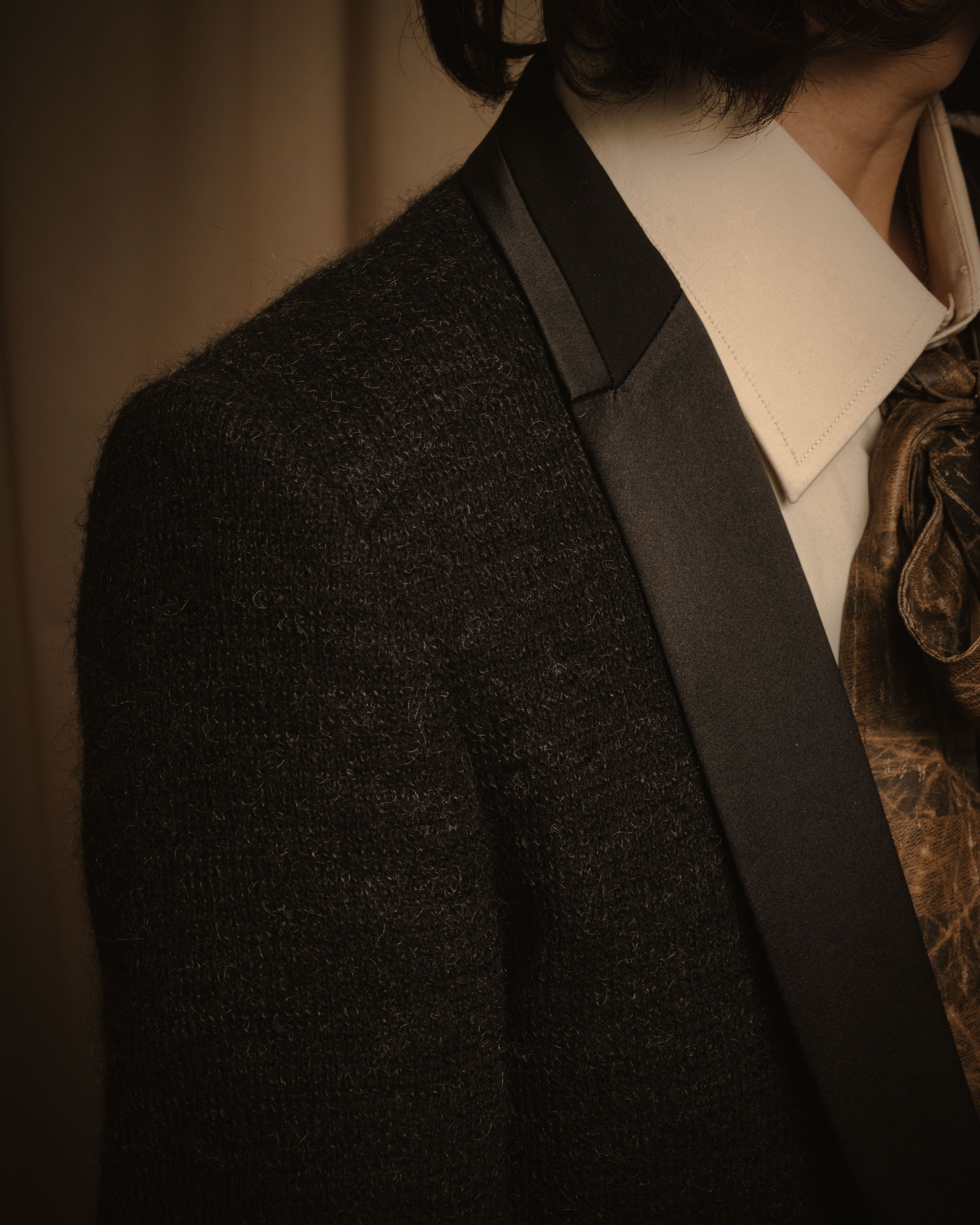 –SPECIAL– "JUNYA WATANABE COMME des GARÇONS MAN" 2015AW mohair blend satin shawl lapels jacket