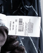 "MSGM" Frill design logo pinstripe pattern shirt