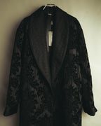 “DOLCE&GABBANA” Late 2010’s-early 2020’s Baroque jacquard belted robe coat