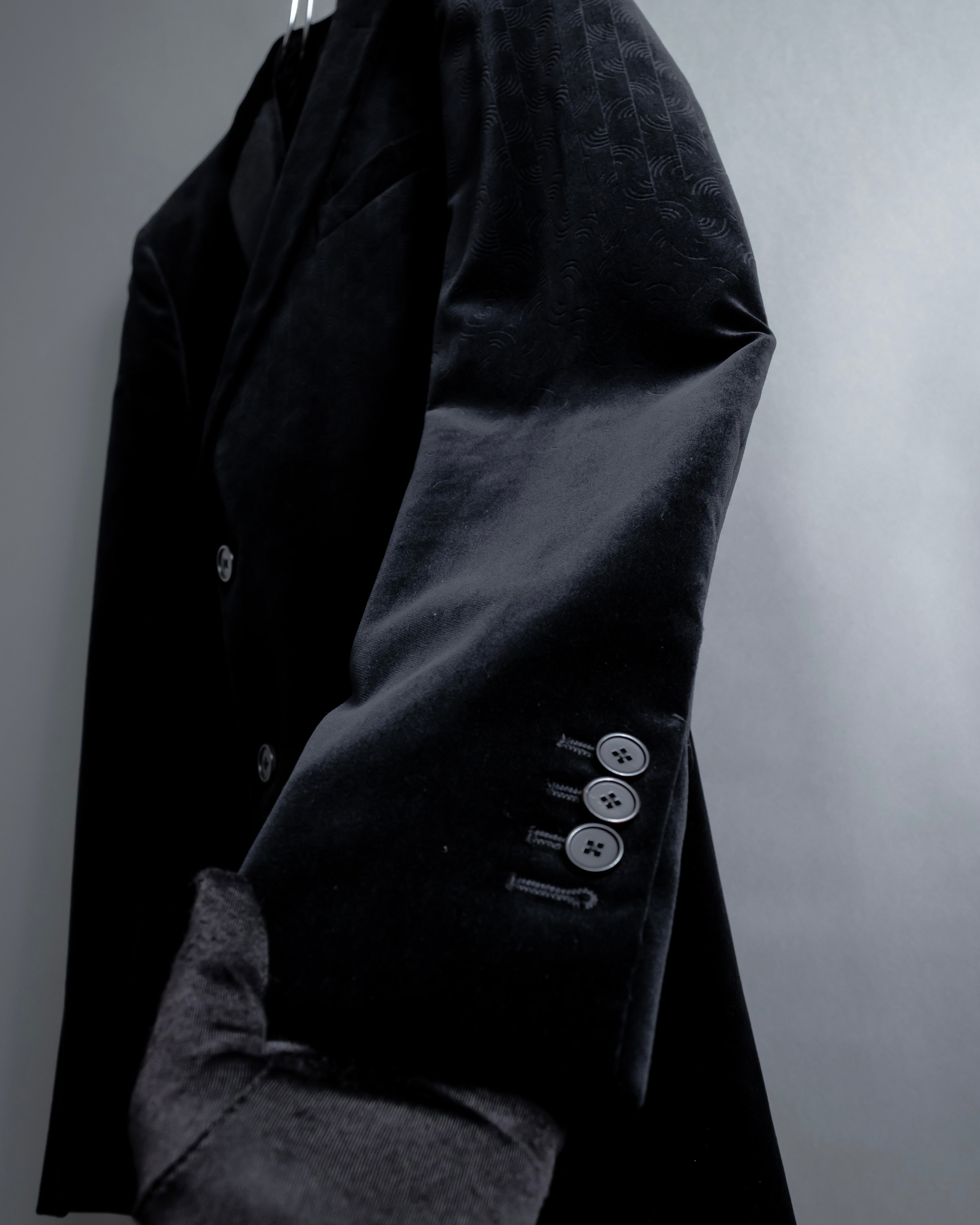 "LOUIS VUITTON" Geometric pattern velvet tailored jacket