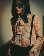 -SPECIAL- "GUCCI" 2010's-20's Romantic floral ruffle blouse