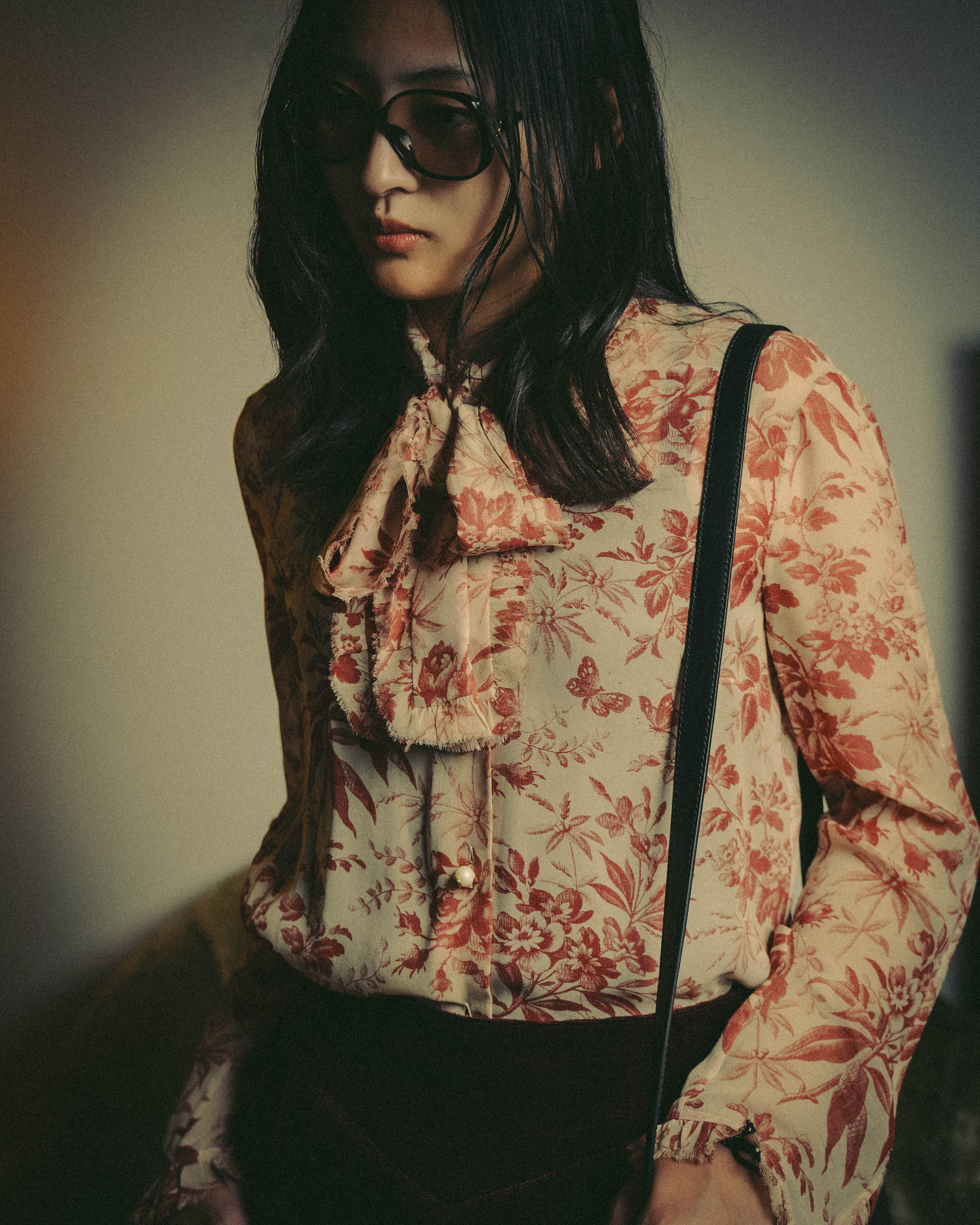 -SPECIAL- "GUCCI" 2010's-20's Romantic floral ruffle blouse