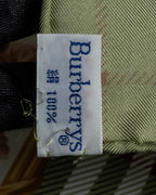"BURBERRYS" Rose motif layered check pattern silk scarf
