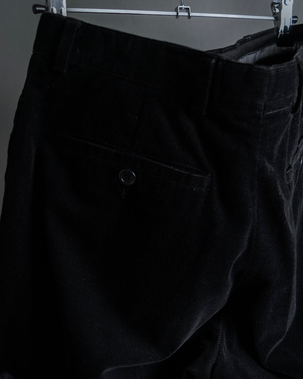 "ARMANI COLLEZIONI" Black corduroy relaxed set up