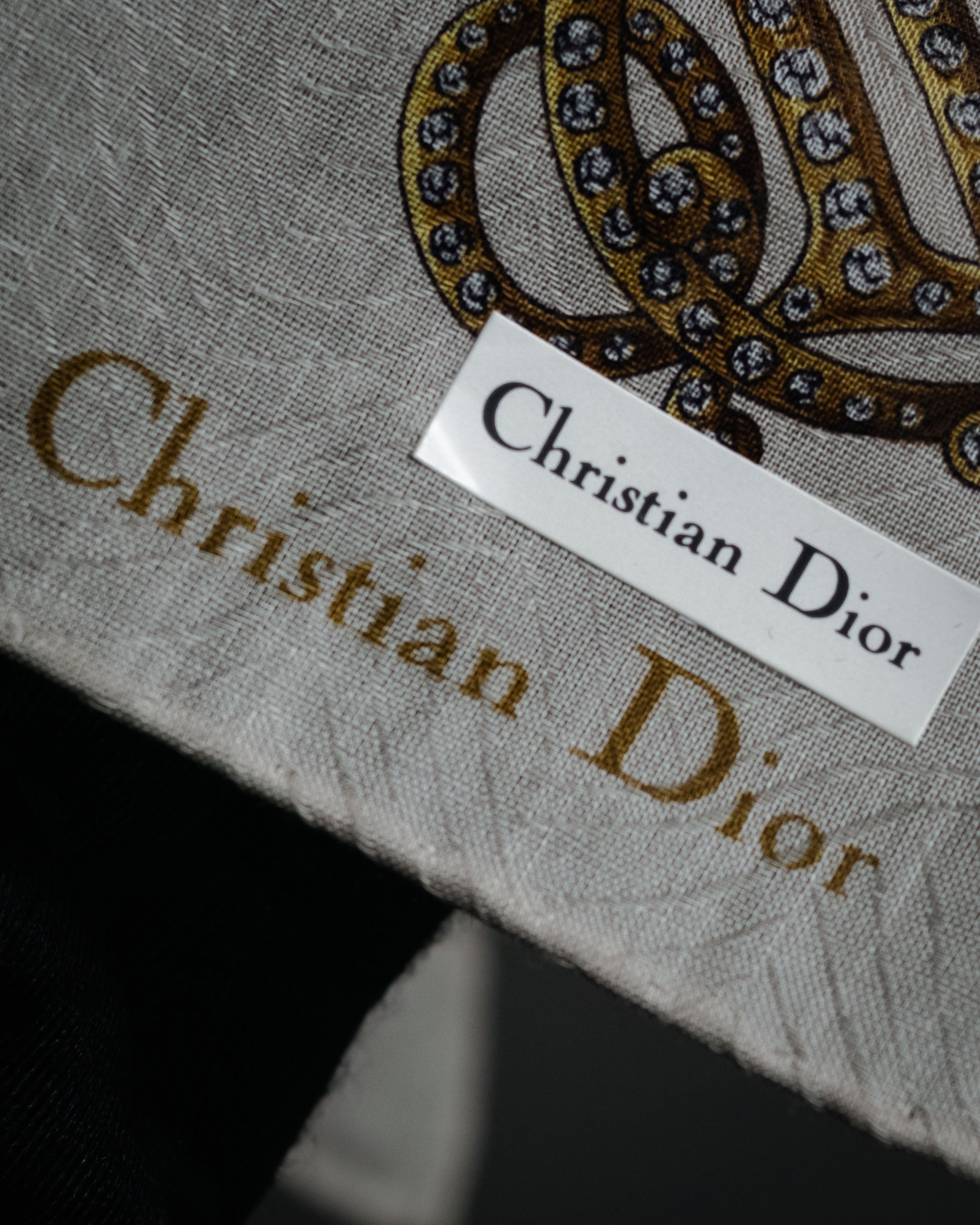 “Christian Dior” 80’s-90’s jewel motif cotton scarf