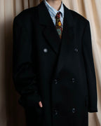 "Vintage super maxi length double-breasted oversized chester coat"