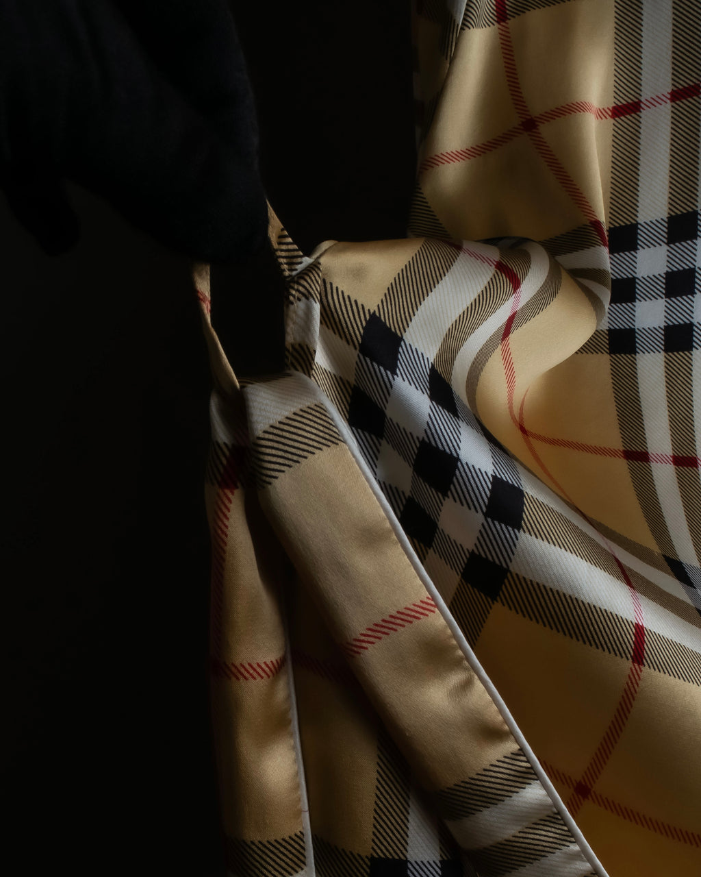 "BURBERRYS" Nova check maxi length silk gown coat