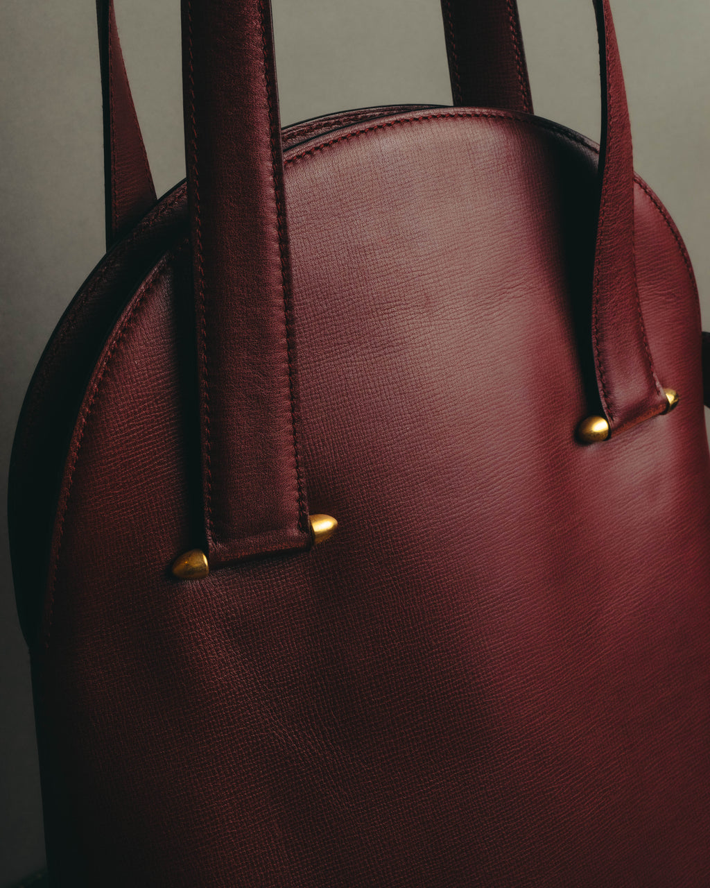 "Cartier" 80's-90's Bordeaux leather handbag