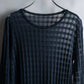 "ISSEY MIYAKE" Checkered see through pullover