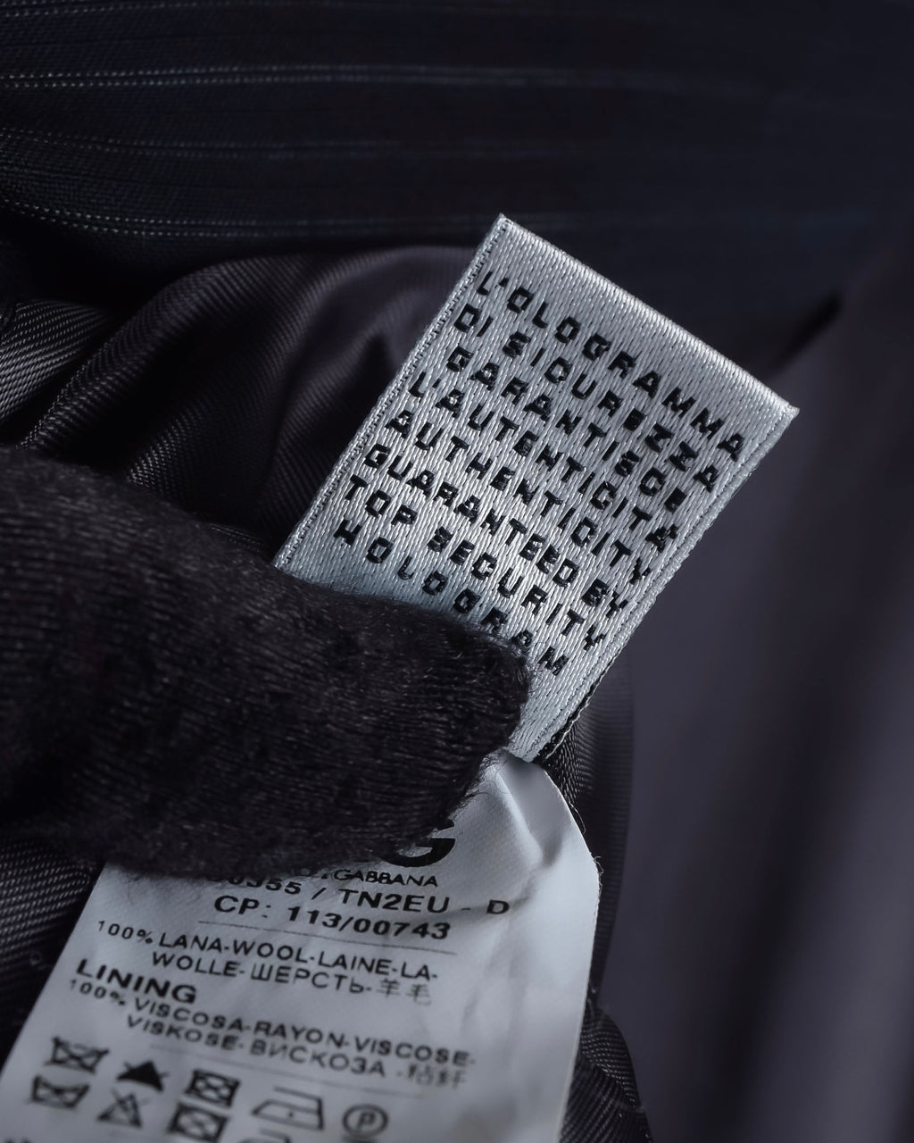 "Dolce & Gabbana" Italian tailoring stripes set up