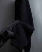 "GUCCI" Silky mix angora V-neck knit pullover