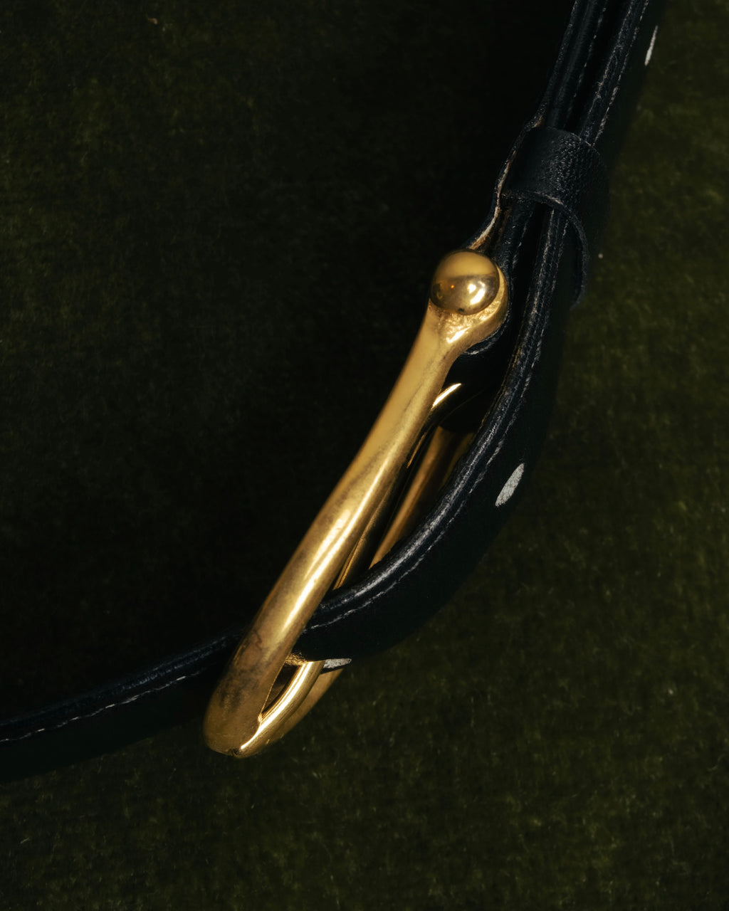 “CÉLINE” 70’s-80’s horsebit chain leather belt